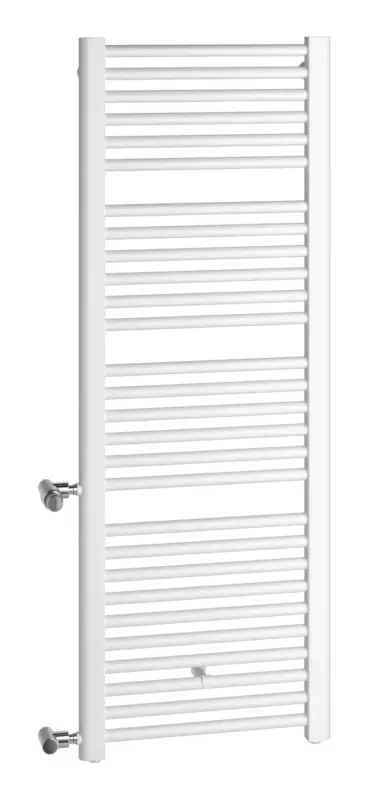 Kermi Basic-D Bad- und Wohnheizkörper Ausführung links Nabenabstand 500 mm 450 x 804 x 35 mm - Weiß Soft (RAL 9016 MT) Aktuell