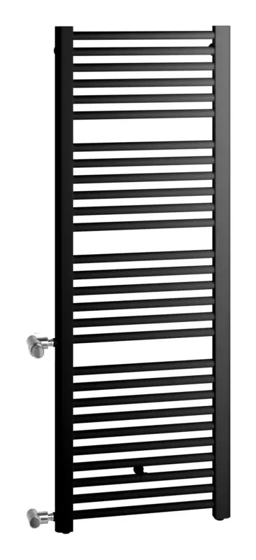 Online Kaufen Kermi Basic-D Bad- und Wohnheizkörper Ausführung rechts Nabenabstand 500 mm 450 x 804 x 35 mm - Schwarz Soft (RAL 9005 MT)