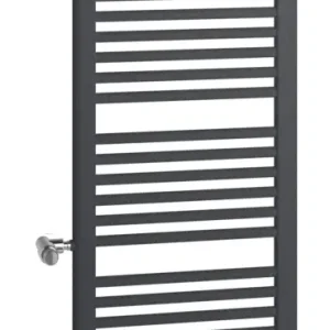 Zertifiziert Kermi Basic-D Bad- und Wohnheizkörper Ausführung rechts Nabenabstand 500 mm 450 x 804 x 35 mm - Anthracite Grey