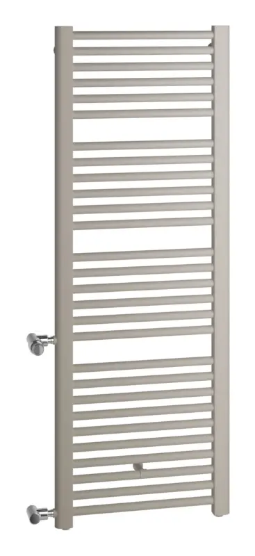 Neue Kollektion Kermi Basic-D Bad- und Wohnheizkörper Ausführung links Nabenabstand 500 mm 450 x 804 x 35 mm - Glanzsilber