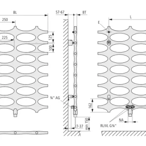Rabatt Kermi Ideos-V E-Zusatzbetrieb Bad- und Wohnheizkörper WWS - Regler Ausführung links ohne Abdeckung 758 x 1151 x 35 mm - Weiß Soft (RAL 9016 MT) / Weiß