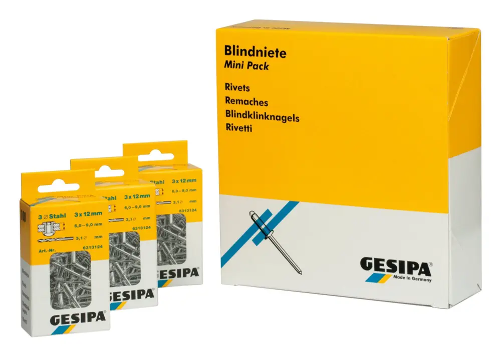 Gesipa Mini-Pack PolyGrip Edelstahl 4,8 x 15 mm Letzte Chance