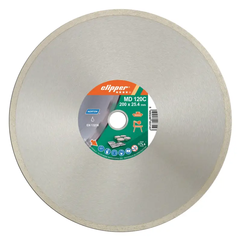 Zertifiziert Clipper Diamant-Trennscheibe nass MD 120 C 250 x 30 / 25,4 mm