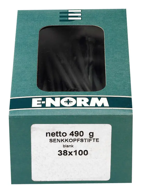 Aktuell E-NORM Drahtstift Senkkopf blank 2 x 40 mm a 1 kg(Verpackungseinheit: 10Pakete)