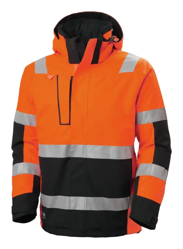 Echt Helly Hansen Winterjacke Alna, warnorange/ebony, Größe M