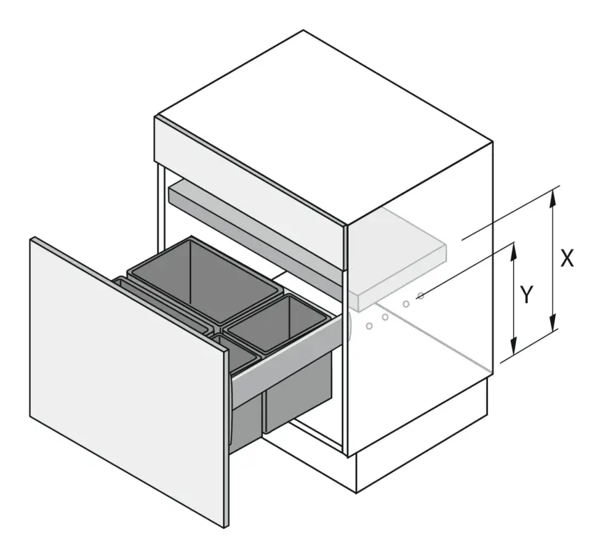 Hettich Rahmen 9278336, KB600mm, Stahl anthrazit Must-Have