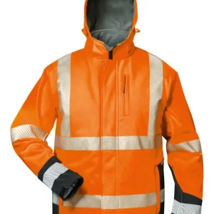 Expressversand Elysee Warnjacke Lukas Softshell Größe M orange / schwarz