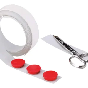Markenprodukt Magnetoplan Metallband 5m Rolle weiß 35 mm breit