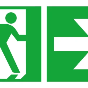 Sichere Zahlung SafetyMarking Rettungszeichen 300 x 150 mm Folie Rettungsweg rechts