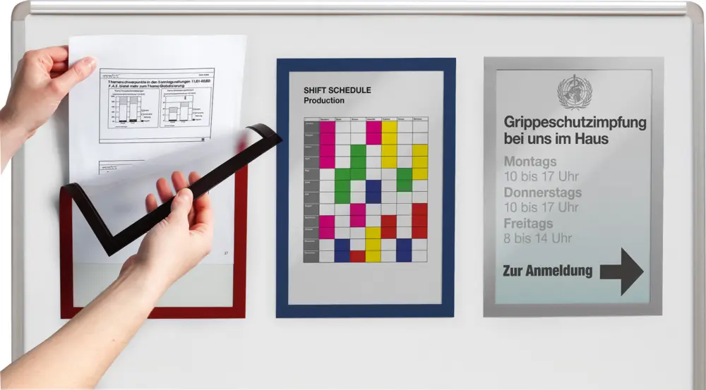 Letzte Chance Durable Magnetrahmen A4 5 Stück rot