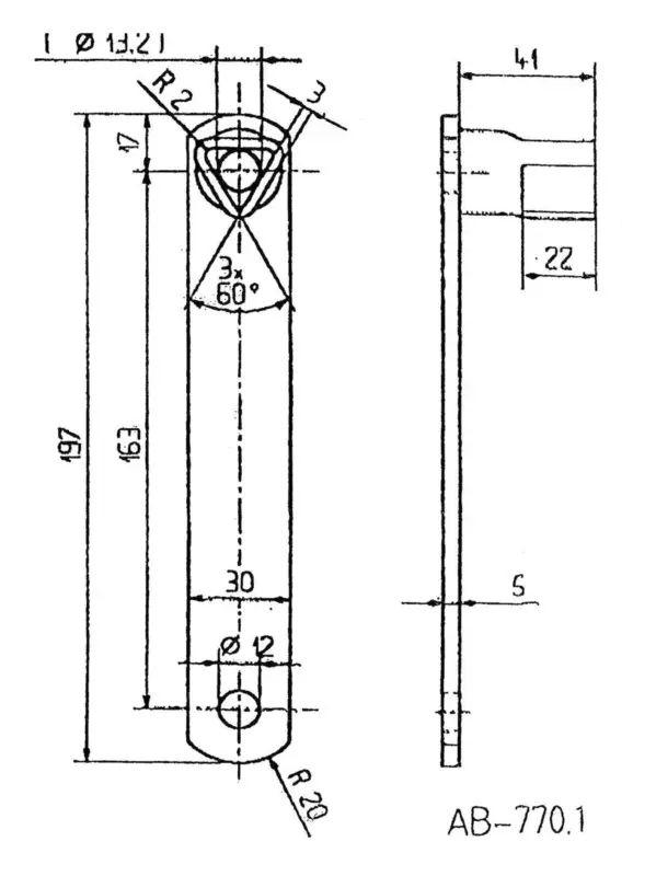 Bever & Klophaus Dreikantschlüssel 17 mm Sonderangebot