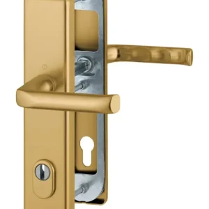 Hoppe London Aluminium-Schutz-Langschild-Türgriff-Garnitur 113/2222ZA/2210, Profilzylinder, mit Zylinder-Abdeckung für Außen-/Wohnungsabschluss-Türen (67-72 mm) - bronzefarben Meistverkauft