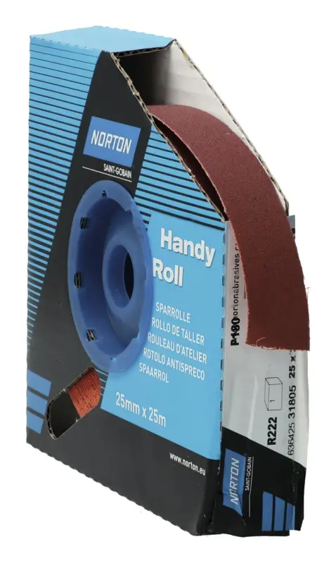 Markenware Norton Sparrolle R222 25 mm x25m P180