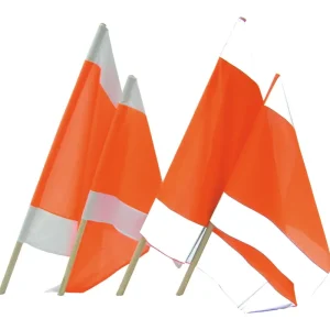 Preiswert Warnflagge 75 x 75 cm mit Holzstiel 100 cm