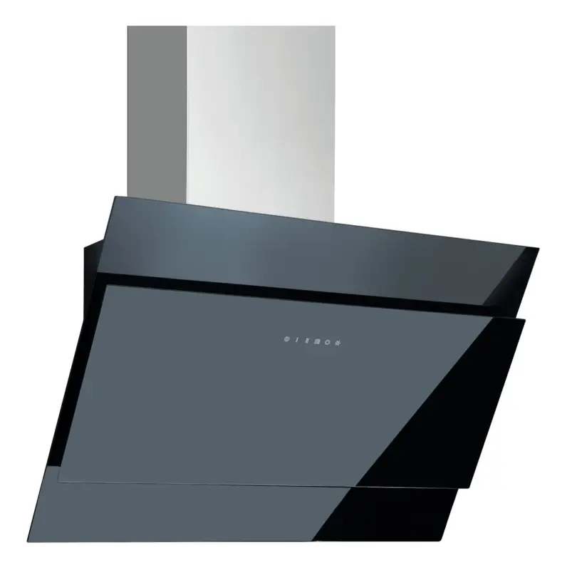 Neuheit Pyramis Almaro Premium Dunstabzugshaube Einbau im Oberschrank Sicherheitsglas Edelstahl 600 mm Schwarz