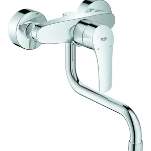 Grohe Eurosmart Einhand-Spültischbatterie Wandmontage Ausladung 216 mm - Chrom Markenprodukt