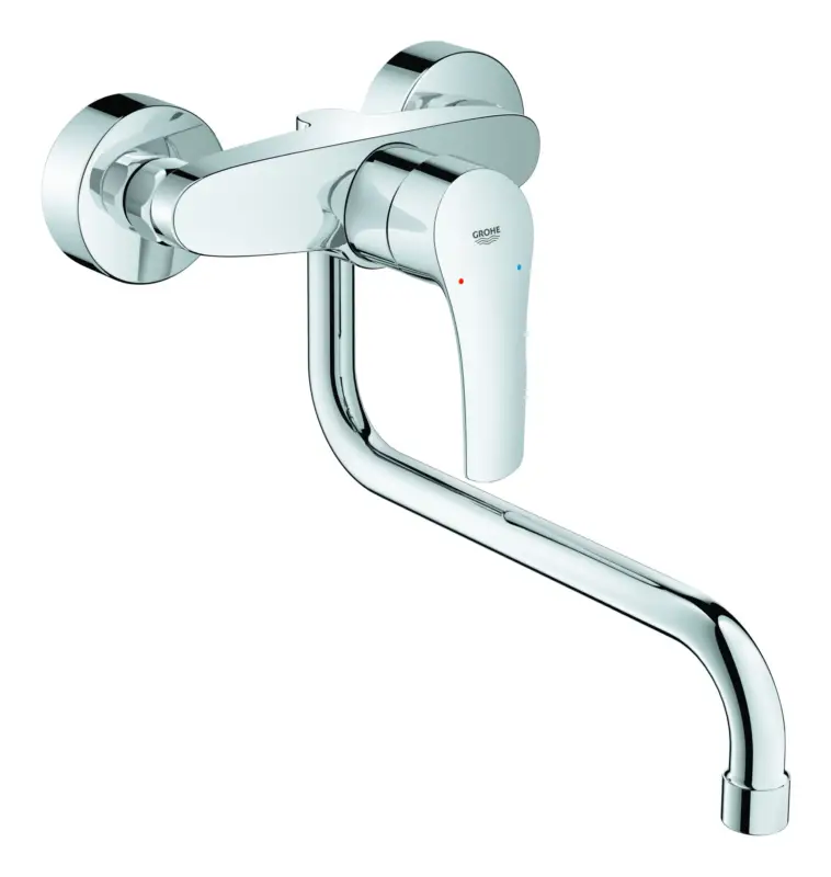 Abverkauf Grohe Eurosmart Einhand-Spültischbatterie Wandmontage Ausladung 276 mm - Chrom