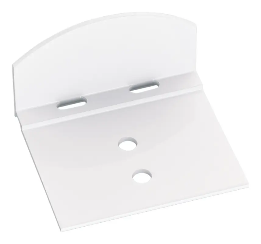 Preiswert Verlegesysteme Abschluss- und Haltewinkel mit PVC-Klemmprofil 62 x 56 mm für Plattenstärke 10 mm - Weiß(Verpackungseinheit: 2Stück)