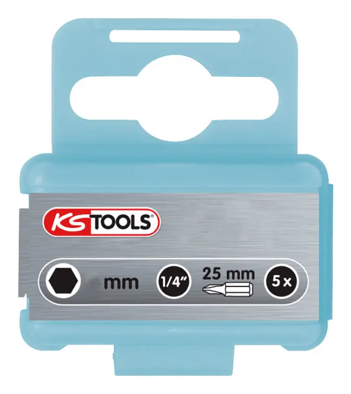 Aktuell KS Tools 1/4" Edelstahl Bit Innensechskant, 25 mm, 4 mm, 5er Pack