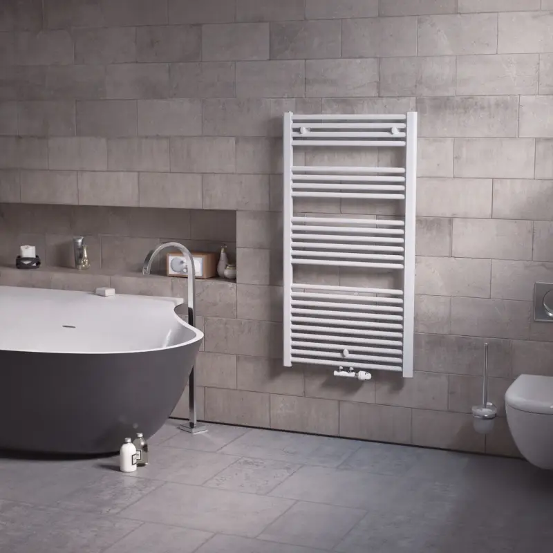 Bestpreis Corpotherma Eco-Plus Badheizkörper 825 x 500 mm gerade - Verkehrsweiß