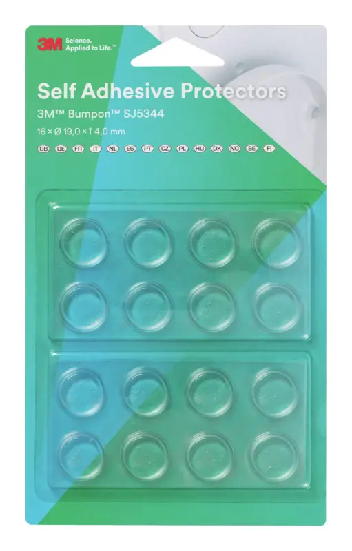 3M Bumpon, 16 Stück Elastikpuffer Transparent 19,1 x 4,1 mm Saisonangebot