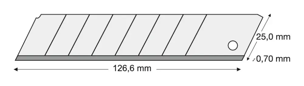 Markenware Lutz Blades Abbrechklinge 25 mm Pack a 10 Stück