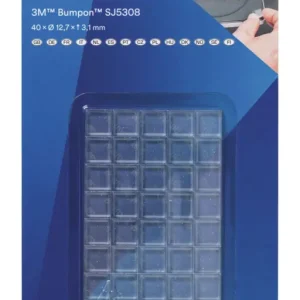 Ausverkauf 3M Bumpon, 40 Stück Elastikpuffer Transparent 12,7 x 3,1 mm