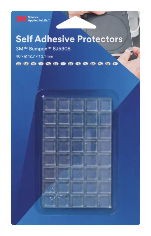 Ausverkauf 3M Bumpon, 40 Stück Elastikpuffer Transparent 12,7 x 3,1 mm