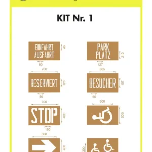 A.M.P.E.R.E. Schablonenset Schablonen KIT Nr. 1 Expressversand