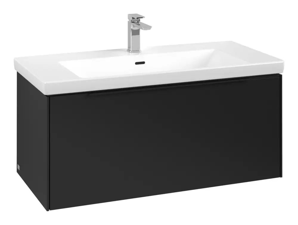 Villeroy & Boch Subway 3.0 Waschbeckenunterschrank für Becken mittig 1 Auszug 973 x 429 x 462 mm - Volcano Black / Volcano Black Rabatt