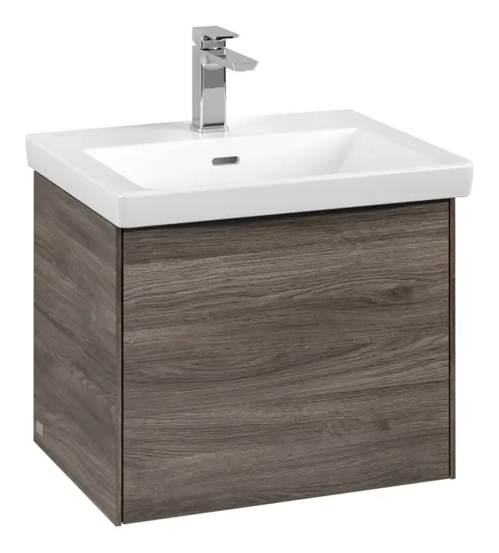 Villeroy & Boch Subway 3.0 Waschbeckenunterschrank für Becken mittig 1 Auszug 523 x 429 x 432 mm - Stone Oak / Volcano Black Bestpreis