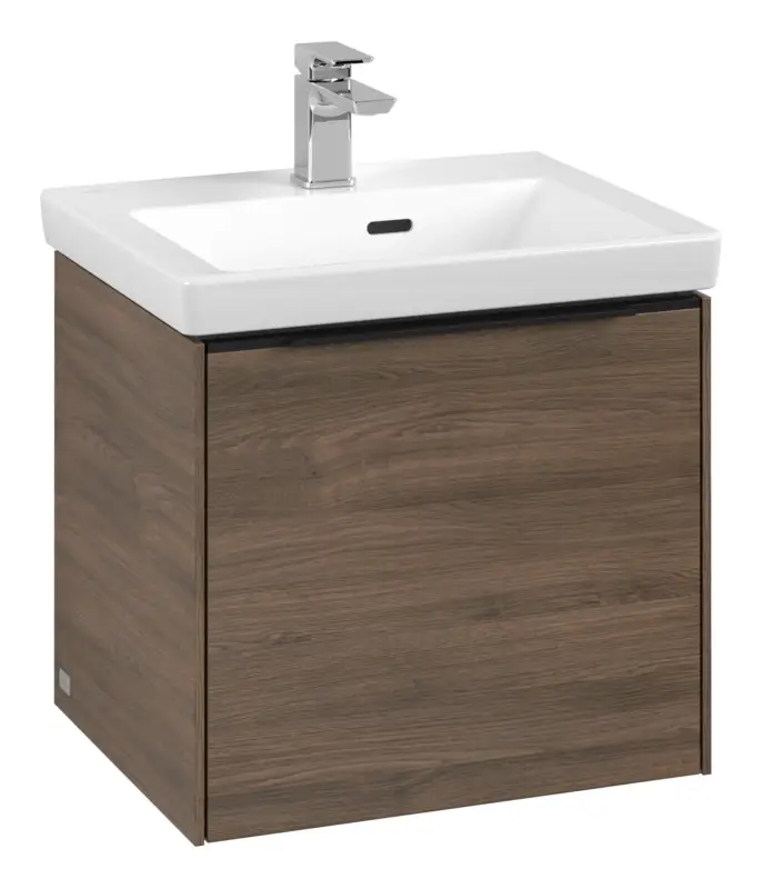 Villeroy & Boch Subway 3.0 Waschbeckenunterschrank für Becken mittig 1 Auszug 473 x 429 x 392 mm - Arizona Oak / Volcano Black Schnäppchen