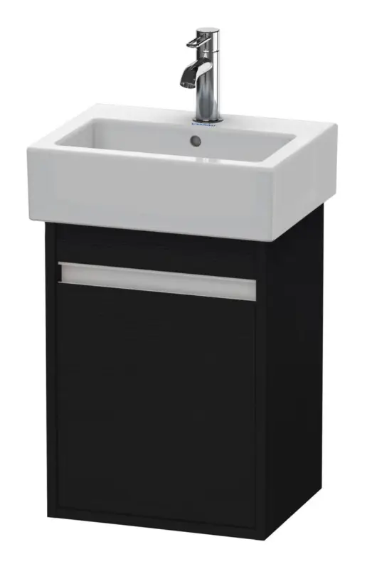 Expressversand Duravit Ketho Waschtischunterschrank mit 1 Tür Anschlag rechts 400 x 550 x 320 mm - Eiche Schwarz Matt