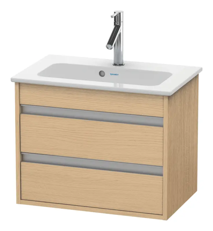 Duravit Ketho Waschtischunterschrank mit 2 Auszügen 600 x 480 x 385 mm - Eiche Natur Matt Kracherpreis