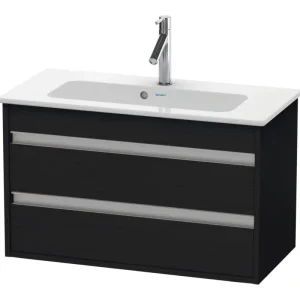 Duravit Ketho Waschtischunterschrank mit 2 Auszügen 800 x 480 x 385 mm - Eiche Schwarz Matt Begrenztes Angebot