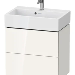 Angebot Duravit L-Cube Waschtischunterschrank mit 2 Auszügen 584 x 544 x 391 mm - Schwarz Hochglanz Lack