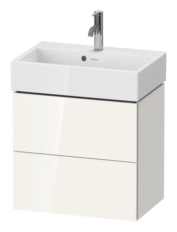 Angebot Duravit L-Cube Waschtischunterschrank mit 2 Auszügen 584 x 544 x 391 mm - Schwarz Hochglanz Lack