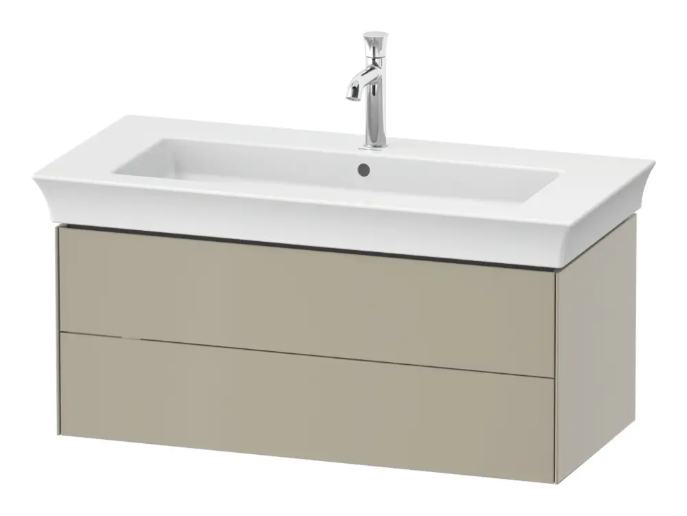 Duravit White Tulip Waschtischunterschrank mit 2 Auszügen 984 x 410 x 458 mm - Taupe Seidenmatt Lack Schneller Versand