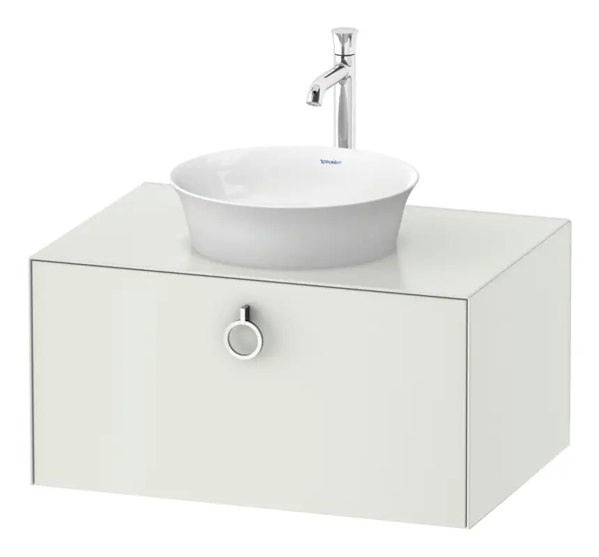 Duravit White Tulip Konsolenwaschtischunterschrank wandhängend mit 1 Auszug mit Griff 800 x 408 x 550 mm - Weiß Seidenmatt Lack Nur Für Kurze Zeit