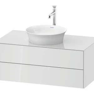 Abverkauf Duravit White Tulip Konsolenwaschtischunterschrank wandhängend mit 2 Auszügen 1000 x 408 x 550 mm - Weiß Hochglanz