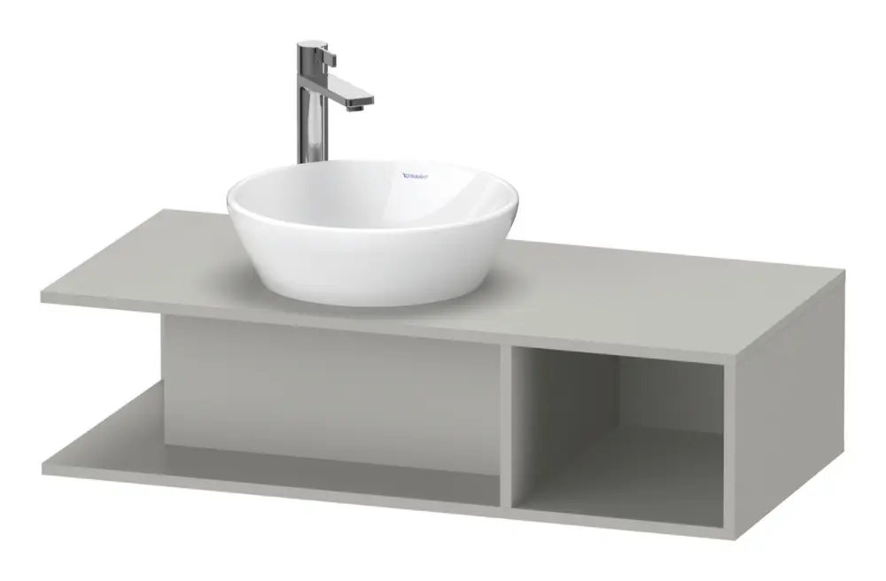 Duravit D-Neo Waschtischunterschrank mit 1 offenen Fach rechts 1000 x 260 x 480 mm - Betongrau Matt Ausverkauf