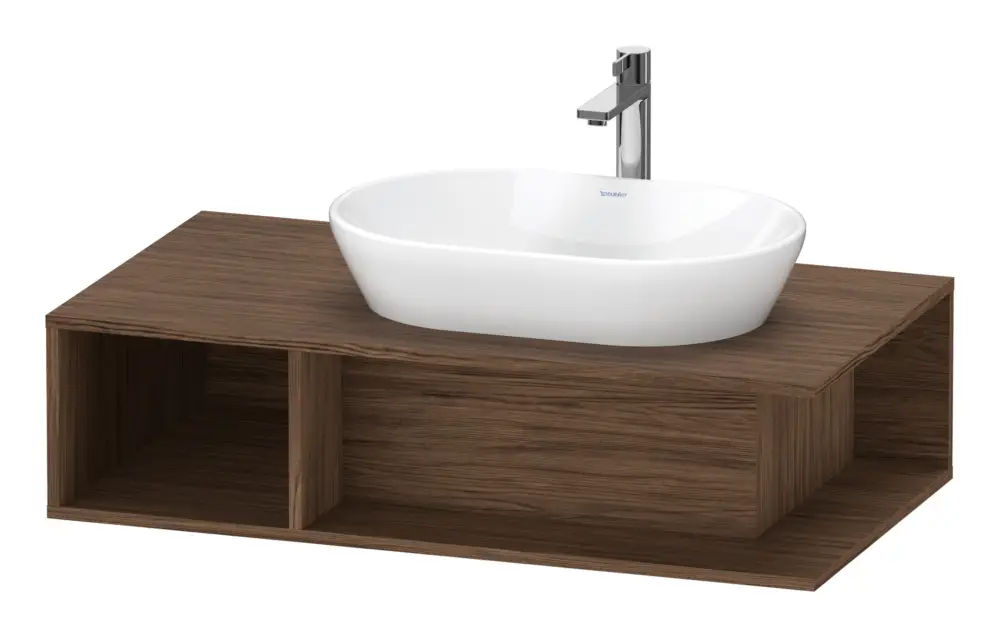 Geprüft Duravit D-Neo Waschtischunterschrank mit 1 offenen Fach links 1000 x 260 x 550 mm - Nussbaum dunkel Matt