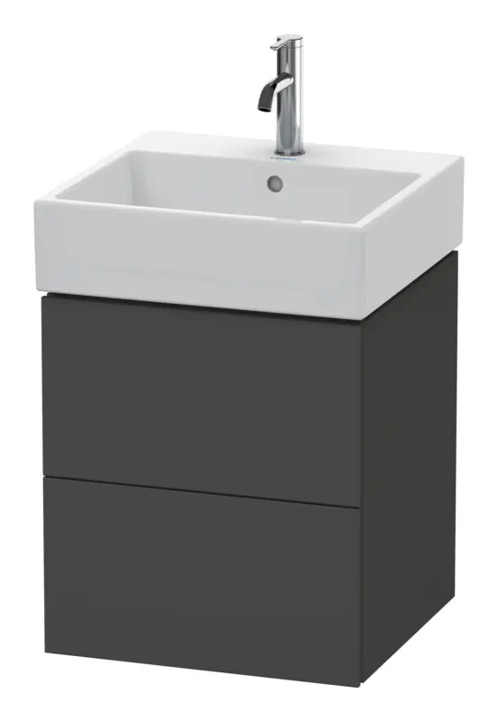 Duravit L-Cube Waschtischunterschrank mit 2 Auszügen 484 x 544 x 459 mm - Graphit Supermatt Nur Für Kurze Zeit
