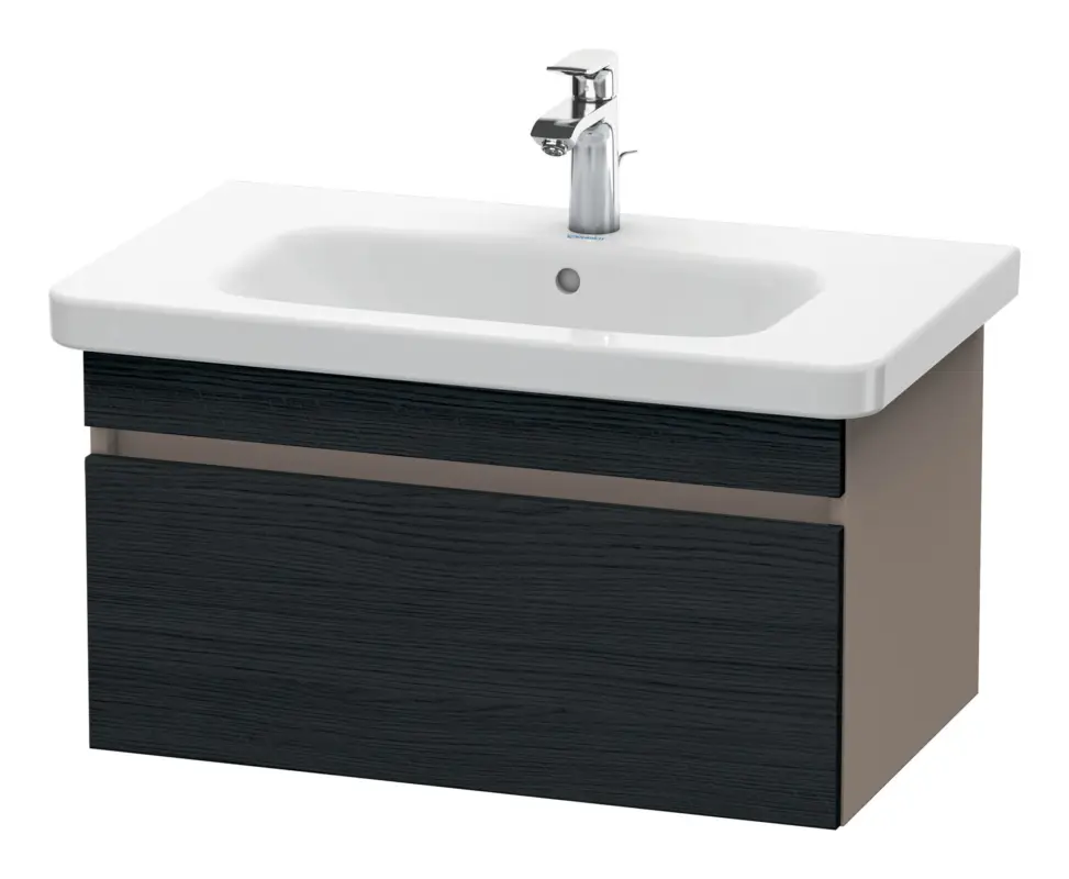 Duravit DuraStyle Waschtischunterschrank mit 1 Auszug 730 x 398 x 448 mm - Eiche Schwarz Matt / Basalt Matt Preis Gesenkt
