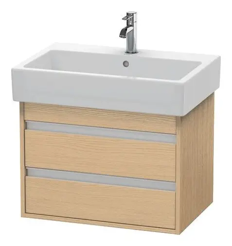 Garantierte Lieferung Duravit Ketho Waschtischunterschrank mit 2 Auszügen 650 x 480 x 440 mm - Eiche Natur Matt
