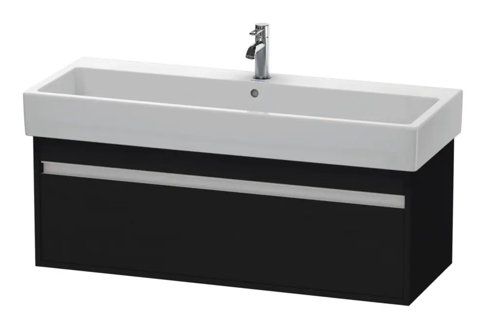 Duravit Ketho Waschtischunterschrank für 045412 mit 1 Auszug 1150 x 410 x 440 mm - Eiche Schwarz Matt Solange Der Vorrat Reicht