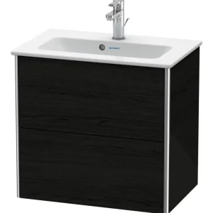 Zertifiziert Duravit XSquare Waschtischunterschrank Compact mit 2 Auszügen 610 x 560 x 388 mm - Eiche Schwarz Matt