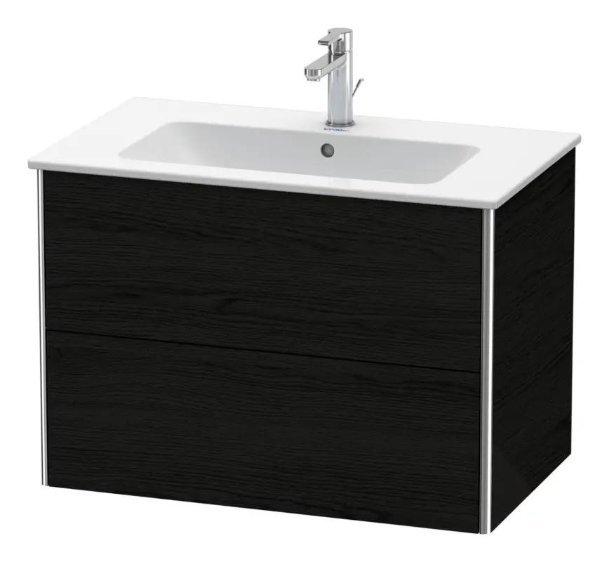 Sichere Zahlung Duravit XSquare Waschtischunterschrank mit 2 Auszügen 810 x 560 x 478 mm - Eiche Schwarz Matt