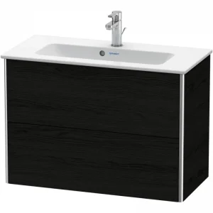 Aktuell Duravit XSquare Waschtischunterschrank Compact mit 2 Auszügen 810 x 560 x 388 mm - Eiche Schwarz Matt