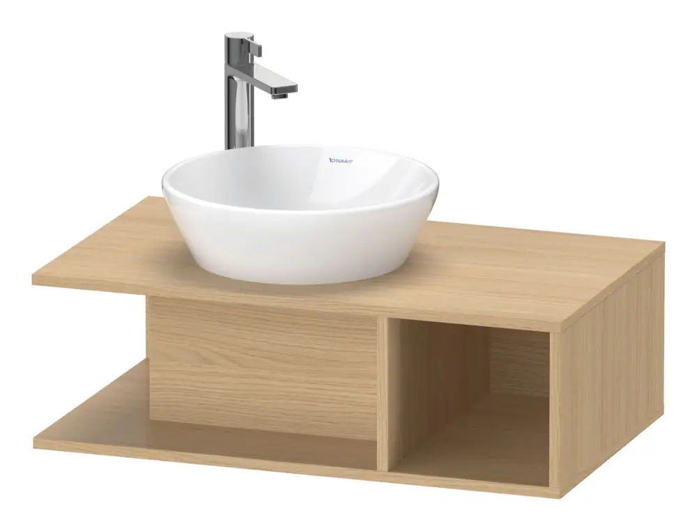 Neuheit Duravit D-Neo Waschtischunterschrank mit 1 offenen Fach rechts 800 x 260 x 480 mm - Eiche Natur Matt